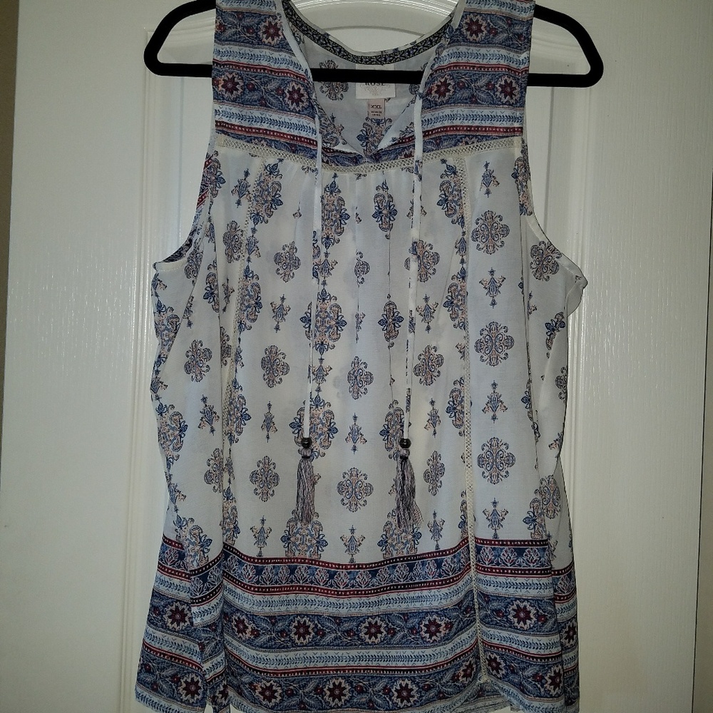 Knox Rose Peasant Sleeveless Shirt